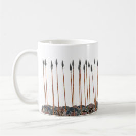 Panoply - fält av grekiska hoplitespjut kaffemugg