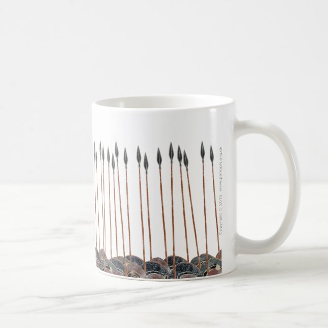 Panoply - fält av grekiska hoplitespjut kaffemugg (Höger)