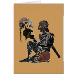 Panoply - forntida grekisk hoplitesoldatsitta hälsningskort