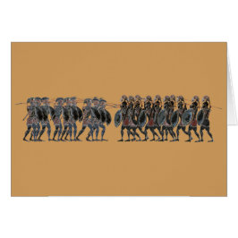 Panoply - forntida grekisk hoplitestrid hälsningskort