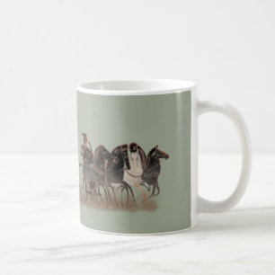 Panoply - forntida grekisk triumfvagn och hästar kaffemugg