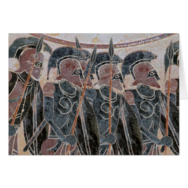 Panoply - Hoplites som bildar upp Hälsningskort (Framsidan Horizontal)