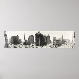 Panorama av Buffalo, New York från 1911. Poster