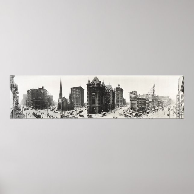 Panorama av Buffalo, New York från 1911. Poster (Framsidan)