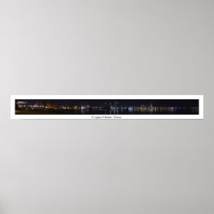 Panorama av Corpus Christi Skyline Poster