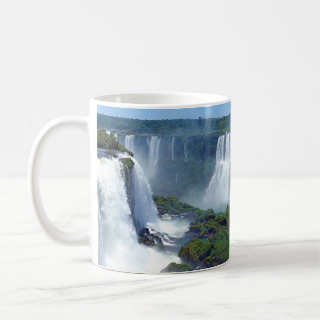 Panorama av de Iguazu vattenfallen från Brasilien Kaffemugg (Vänster)