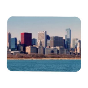 Panorama av den Chicago horisonten Magnet
