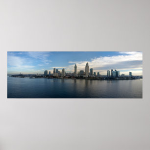 Panorama- av den San Diego affischen Poster