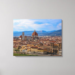 Panorama av Florence i Tuscany - italien Canvastryck