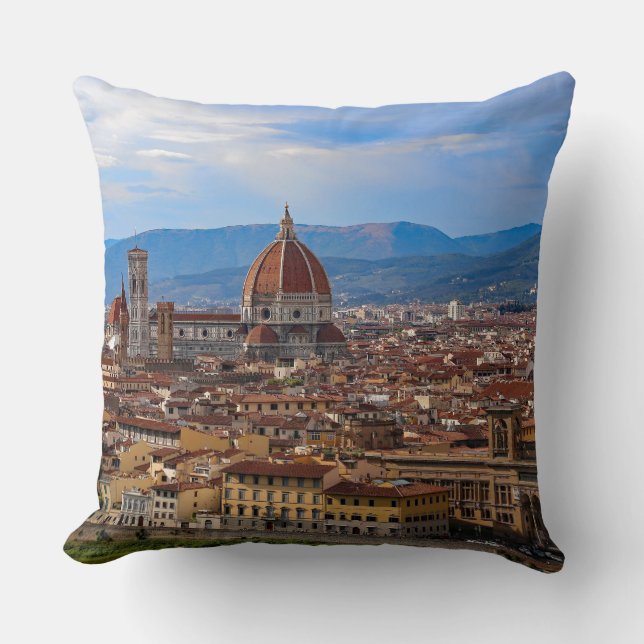 Panorama av Florence i Tuscany - italien Kudde (Framsida)