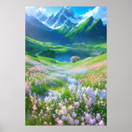 Panorama av naturens skönhet poster