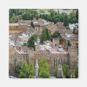 Panorama av Sevillen Alcázar Magnet