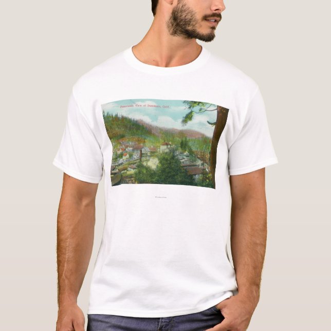 Panorama- beskåda av CityDunsmuiren, CA T-shirt (Framsida)