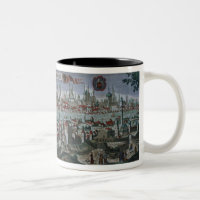 Panorama- beskåda av Constantinople, sent 18th