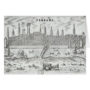 Panorama- beskåda av Ferrara Hälsningskort