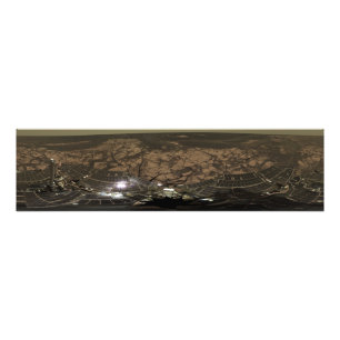 Panorama- beskåda av Mars 3 Fototryck