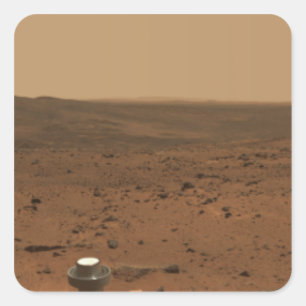 Panorama- beskåda av Mars 4 Fyrkantigt Klistermärke