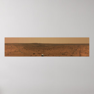 Panorama- beskåda av Mars 4 Poster