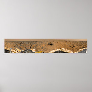 Panorama- beskåda av Mars 5 Poster