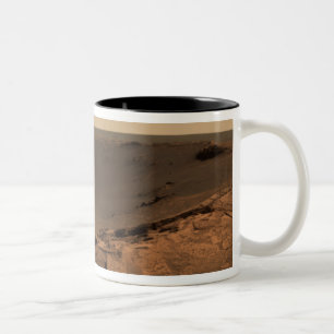 Panorama- beskåda av Mars 9 Två-Tonad Mugg