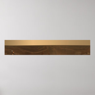 Panorama- beskåda av slättarna av Meridiani Poster