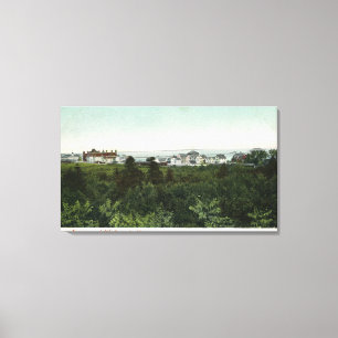 Panorama- beskåda av staden canvastryck
