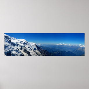 Panorama- beskåda från Mont Blanc Poster