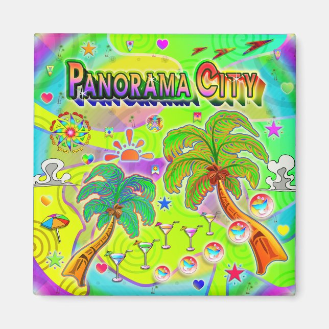 Panorama City Mind Focus Magnet (Framsidan)