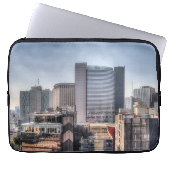 Panorama- Cityscape av Mexico - stad Laptop Sleeve (Framsidan)
