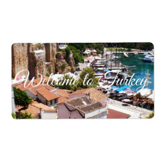 Panorama, den gamla staden Kaleici i Antalya Fraktsedel