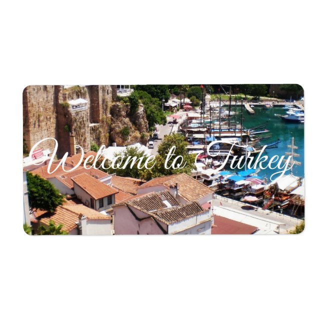 Panorama, den gamla staden Kaleici i Antalya Fraktsedel (Framsidan)