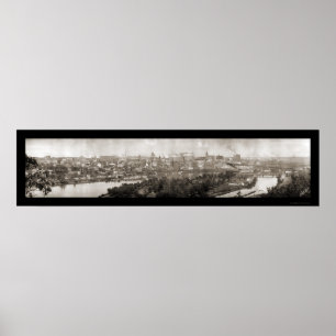 Panorama- foto 1911 för St Paul MN Poster
