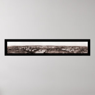 Panorama- foto 1919 för skogsvaktare TX Poster