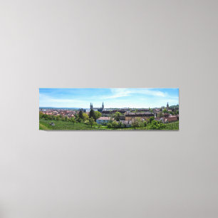 Panorama från den gamla historiska staden Bamberg, Canvastryck