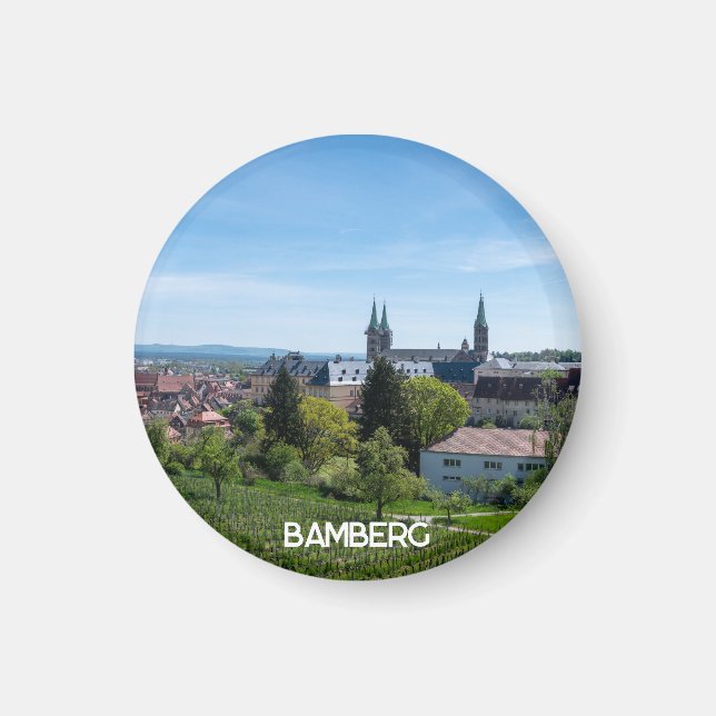 Panorama från den gamla historiska staden Bamberg, Magnet (Framsidan)