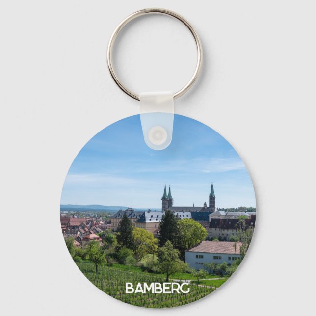 Panorama från den gamla historiska staden Bamberg, Nyckelring (Framsida)