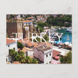 Panorama från den gamla staden Kaleici i Antalya Vykort