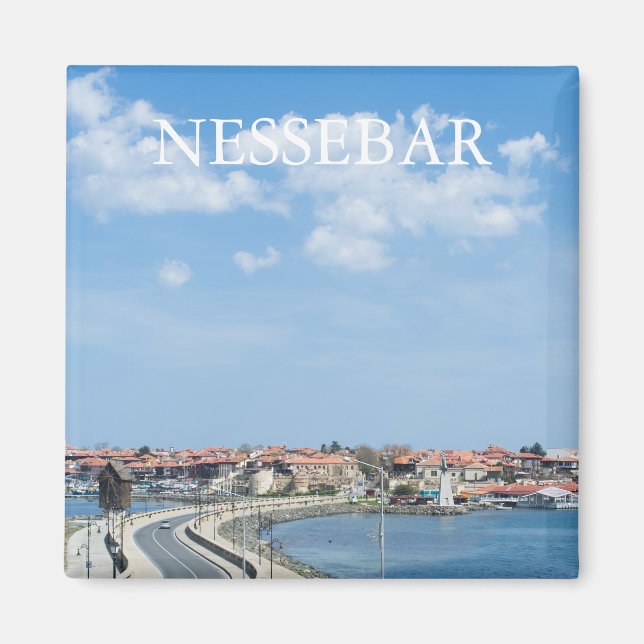 Panorama från Gamla Nessebar. Bulgarien Magnet (Framsidan)