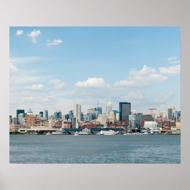 Panorama från Midtown Manhattan över Hudson River Poster (Framsidan)