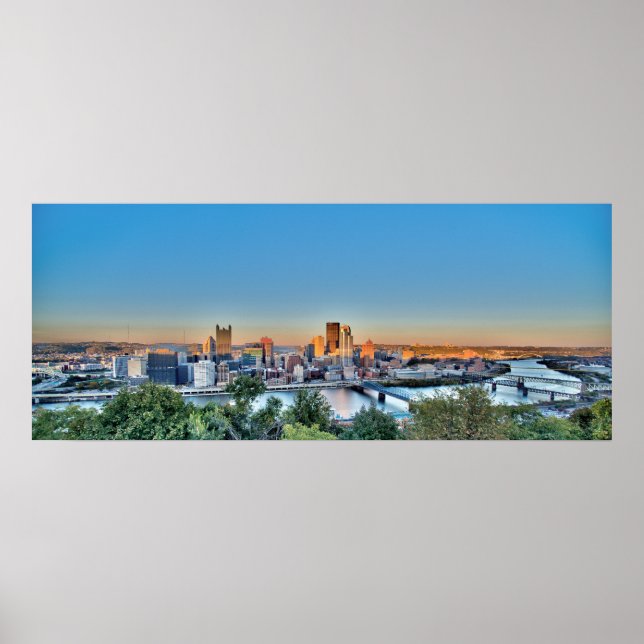 Panorama från Pittsburg Poster (Framsidan)