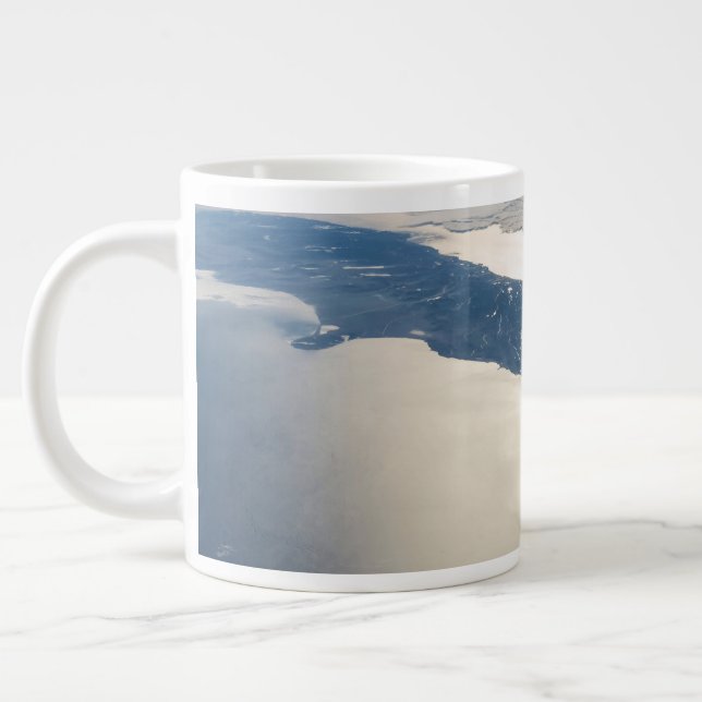 Panorama från rymdmarkering Cook Strait Jumbo Mugg (Vänster)