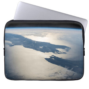 Panorama från rymdmarkering Cook Strait Laptop Fodral