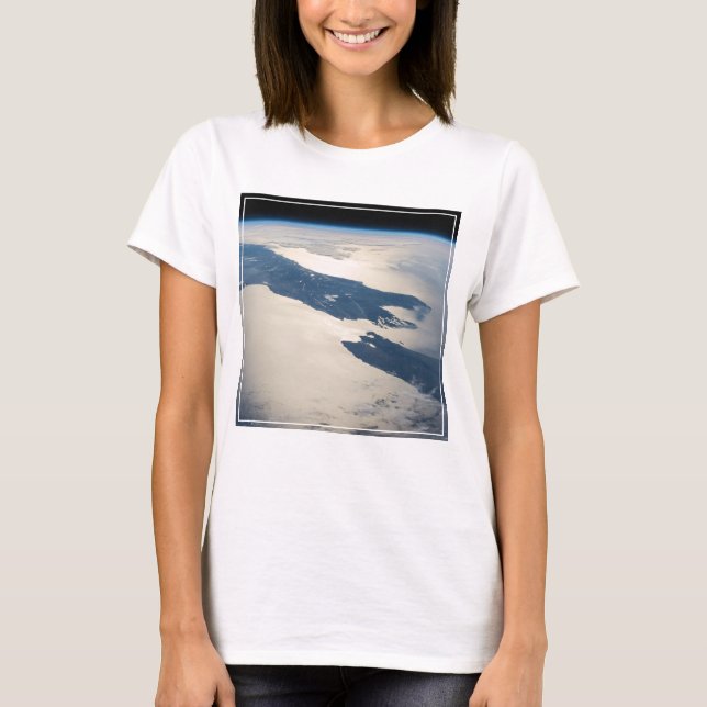 Panorama från rymdmarkering Cook Strait T Shirt (Framsida)