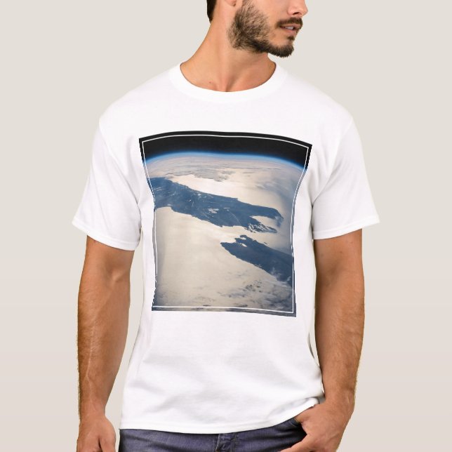 Panorama från rymdmarkering Cook Strait T Shirt (Framsida)