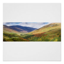 Panorama från Scottish Highlands Glossy Poster
