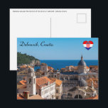 Panorama från staden Dubrovnik - Kroatien Vykort<br><div class="desc">Panoramisk syn på Dubrovniks röda tak - Dalmatien,  Kroatien. Skjut från stadens väggar.</div>
