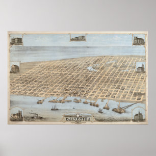 Panorama- Galveston Poster