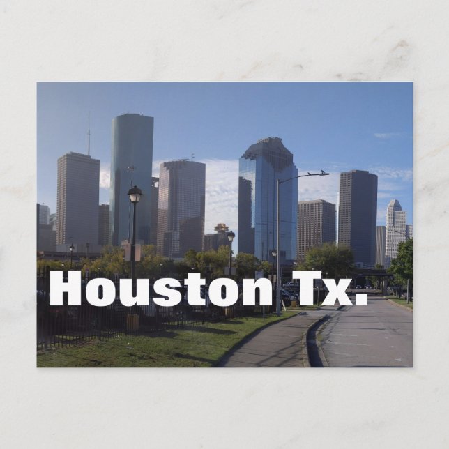 (Panorama-) Houston Texas horisont, Vykort (Framsida)