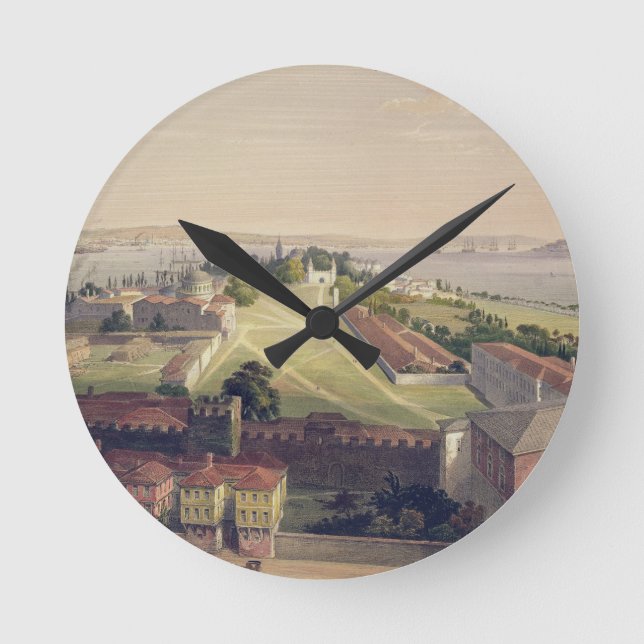 Panorama i Konstantinopel, tallrik 22 från Aya Sof Rund Klocka (Framsida)