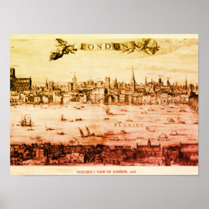 Panorama i London 1616 Poster